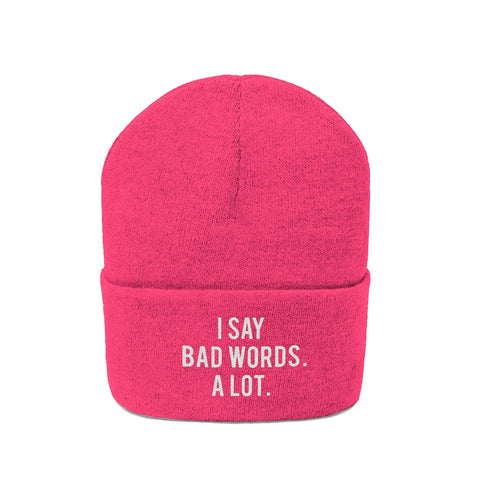 Knit Beanie - Bad Words