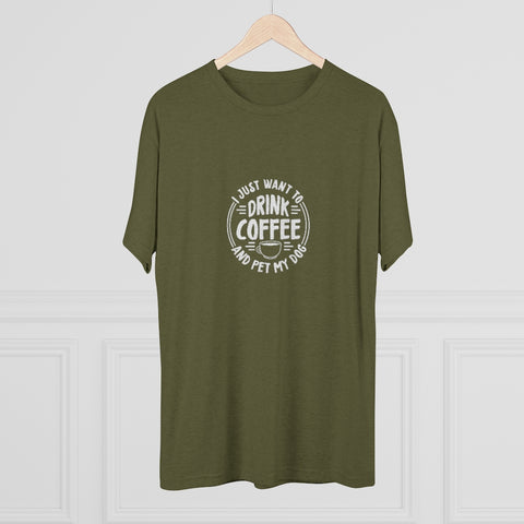 Unisex Tri-Blend Crew Tee - Drink Coffee