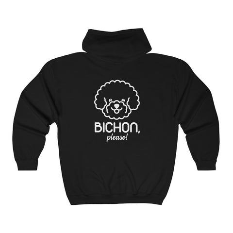 Unisex Heavy Blend™ Full Zip Hooded Sweatshirt - Bichon Please