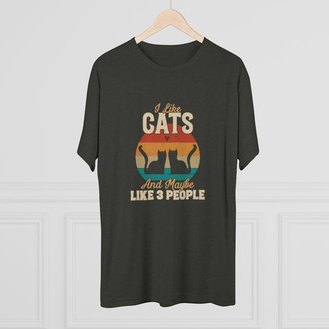 Unisex Tri-Blend Crew Tee - Cats