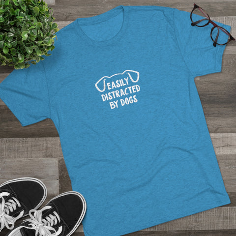 Unisex Tri-Blend Crew Tee - Easily Distracted