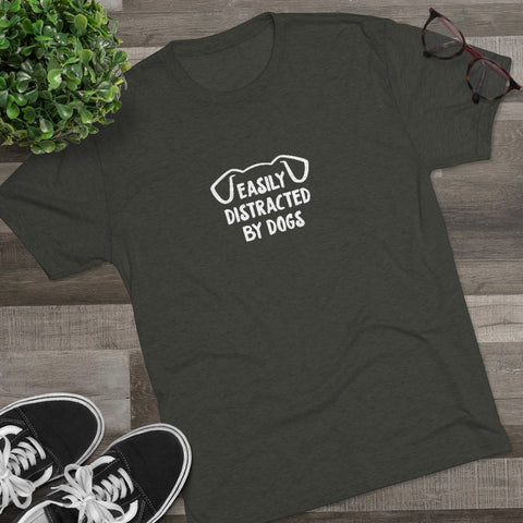 Unisex Tri-Blend Crew Tee - Easily Distracted