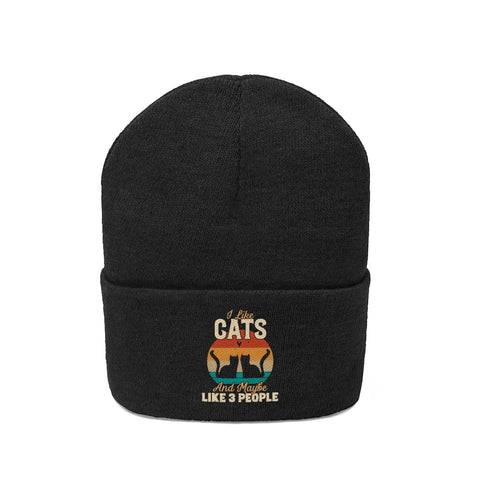 Knit Beanie - Cats