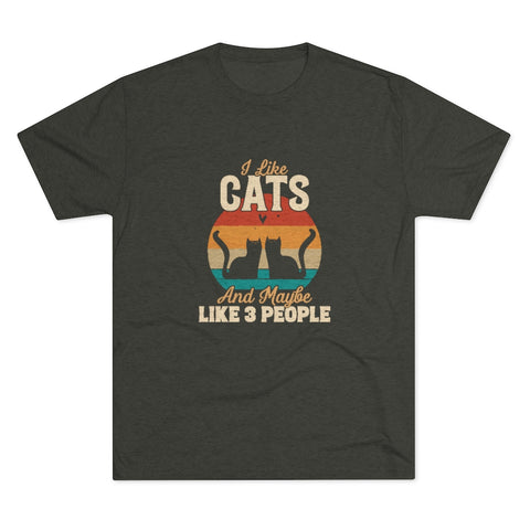 Unisex Tri-Blend Crew Tee - Cats