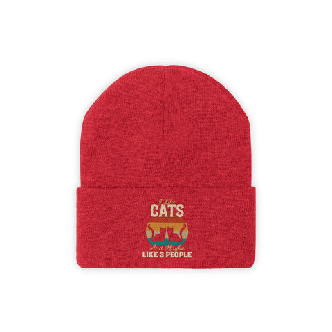 Knit Beanie - Cats