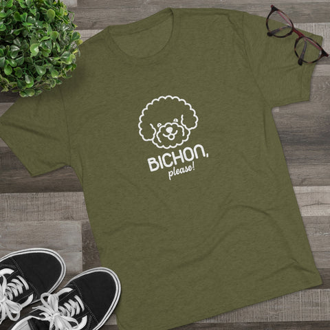 Unisex Tri-Blend Crew Tee - Bichon Please