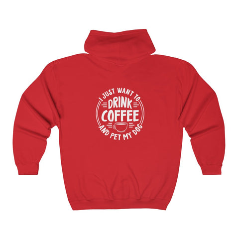 Unisex Heavy Blend™ Full Zip Hooded Sweatshirt - Drink Coffee