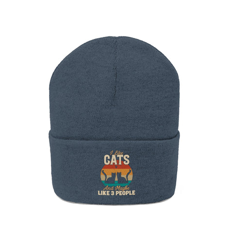 Knit Beanie - Cats