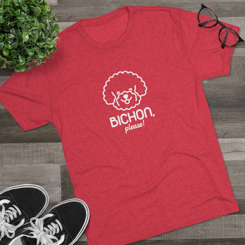 Unisex Tri-Blend Crew Tee - Bichon Please