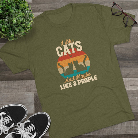 Unisex Tri-Blend Crew Tee - Cats