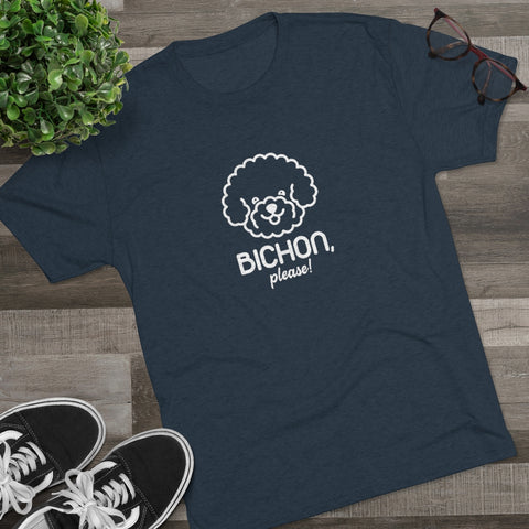 Unisex Tri-Blend Crew Tee - Bichon Please
