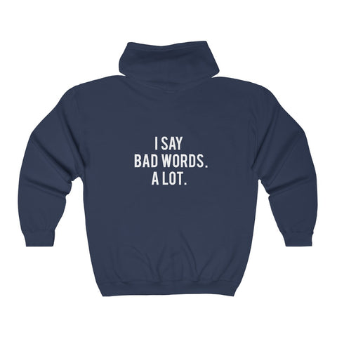 Unisex Heavy Blend™ Full Zip Hooded Sweatshirt - Bad Words