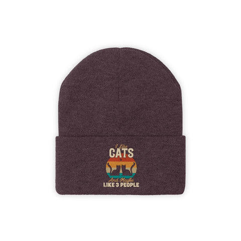 Knit Beanie - Cats