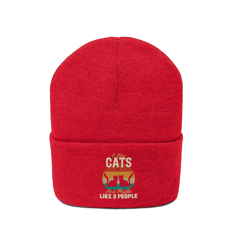 Knit Beanie - Cats
