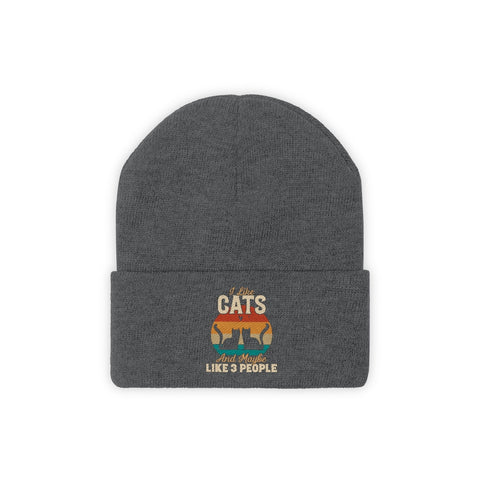 Knit Beanie - Cats