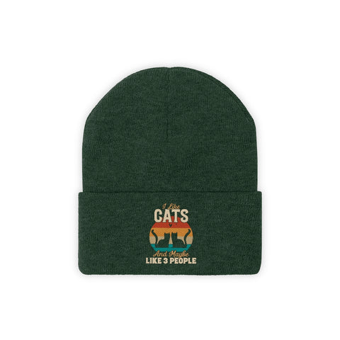 Knit Beanie - Cats