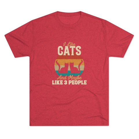 Unisex Tri-Blend Crew Tee - Cats
