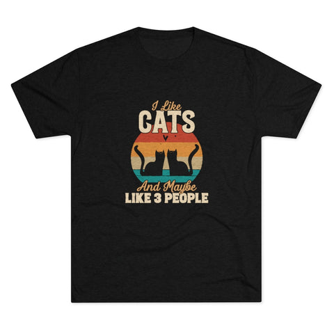 Unisex Tri-Blend Crew Tee - Cats