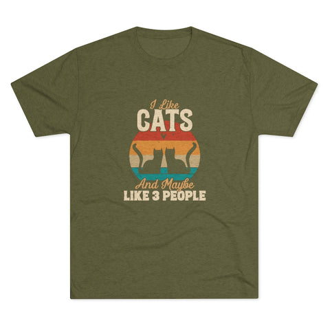 Unisex Tri-Blend Crew Tee - Cats