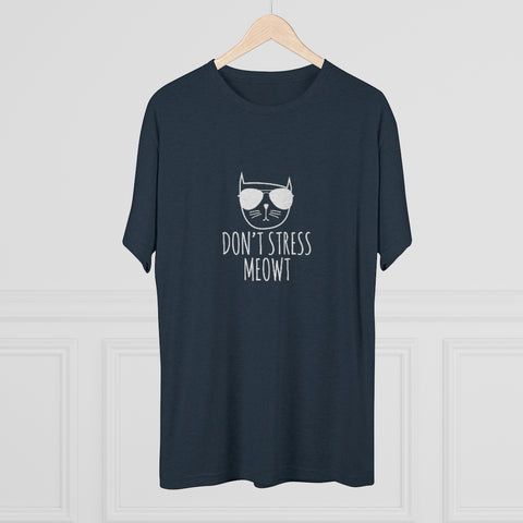 Unisex Tri-Blend Crew Tee - Stress Meowt
