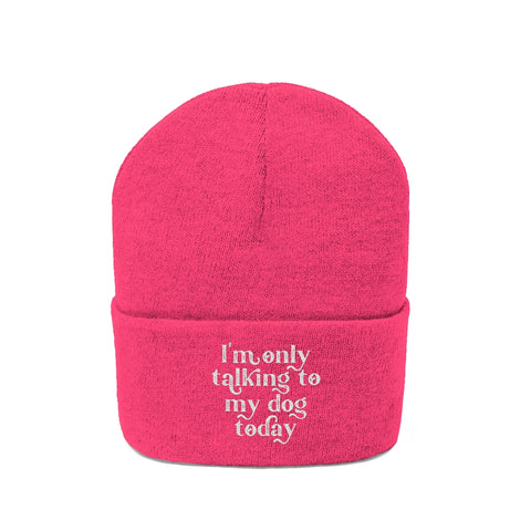 Knit Beanie - Only Talking to the Dog