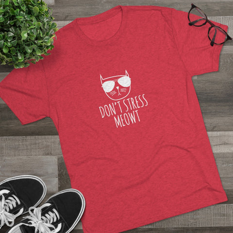 Unisex Tri-Blend Crew Tee - Stress Meowt