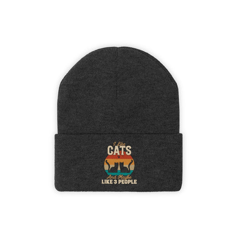 Knit Beanie - Cats