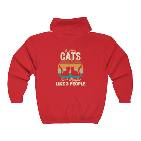 Unisex Heavy Blend™ Full Zip Hooded Sweatshirt - Cats