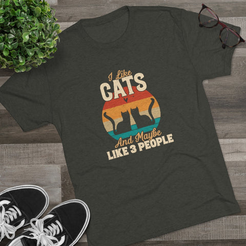 Unisex Tri-Blend Crew Tee - Cats