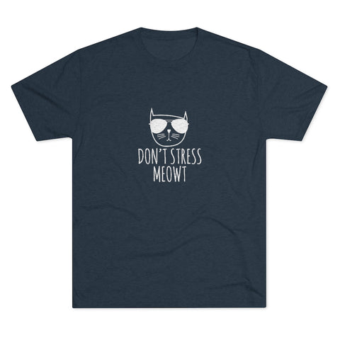 Unisex Tri-Blend Crew Tee - Stress Meowt
