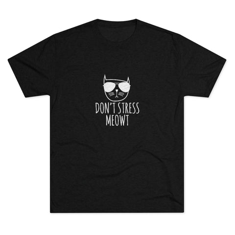 Unisex Tri-Blend Crew Tee - Stress Meowt