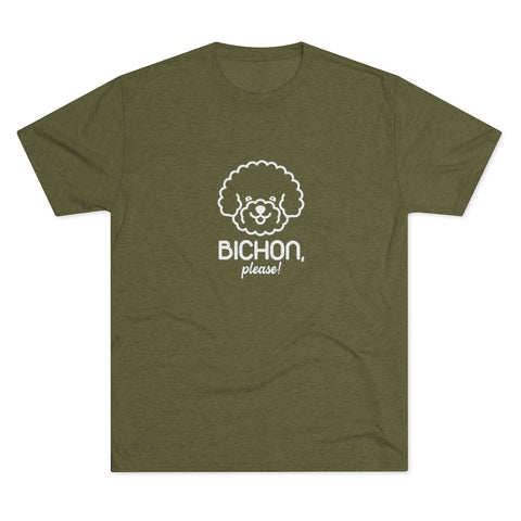 Unisex Tri-Blend Crew Tee - Bichon Please