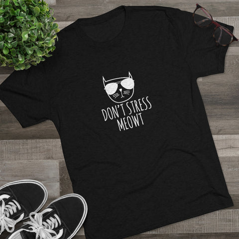 Unisex Tri-Blend Crew Tee - Stress Meowt