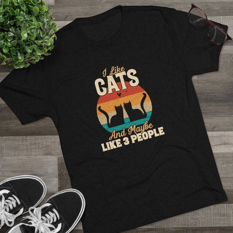Unisex Tri-Blend Crew Tee - Cats