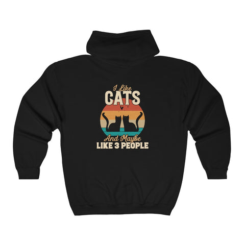 Unisex Heavy Blend™ Full Zip Hooded Sweatshirt - Cats