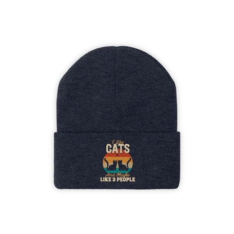Knit Beanie - Cats