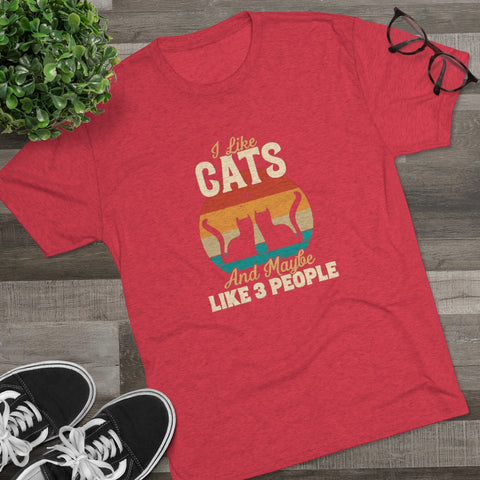 Unisex Tri-Blend Crew Tee - Cats