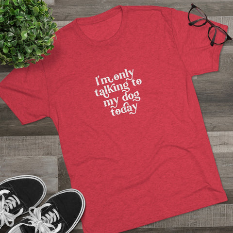 Unisex Tri-Blend Crew Tee - Only Talking to the Dog