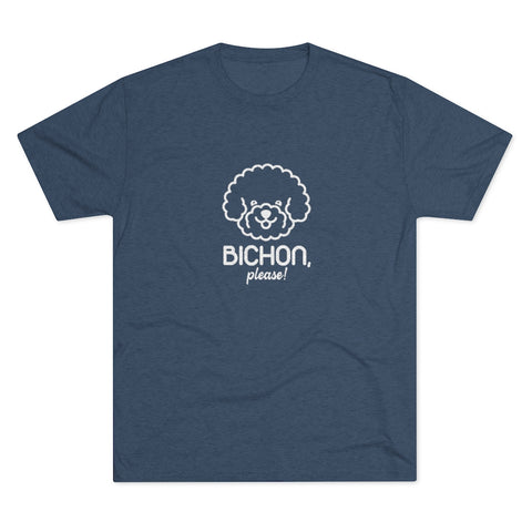 Unisex Tri-Blend Crew Tee - Bichon Please