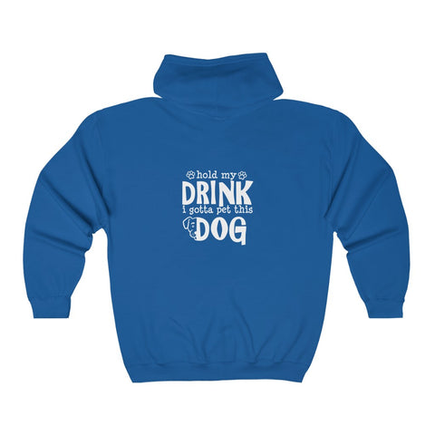 Unisex Heavy Blend™ Full Zip Hooded Sweatshirt - Hold My Drink
