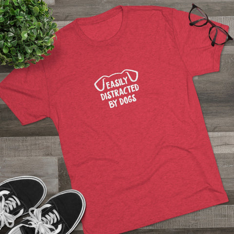 Unisex Tri-Blend Crew Tee - Easily Distracted