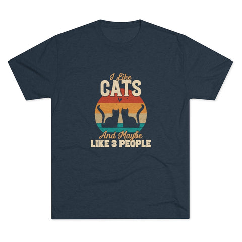 Unisex Tri-Blend Crew Tee - Cats