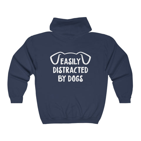 Unisex Heavy Blend™ Full Zip Hooded Sweatshirt - Easily Distracted
