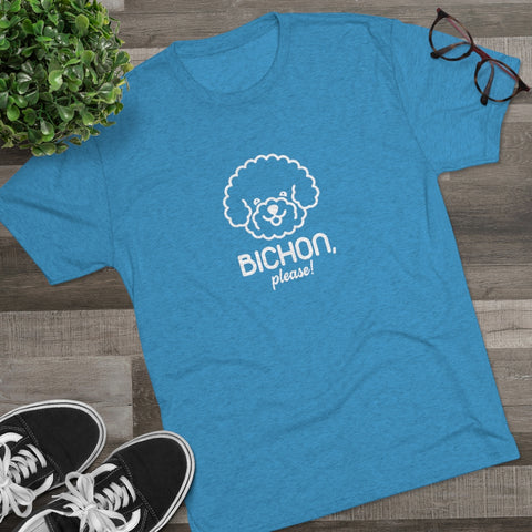 Unisex Tri-Blend Crew Tee - Bichon Please