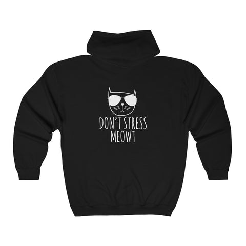 Unisex Heavy Blend™ Full Zip Hooded Sweatshirt - Stress Meowt