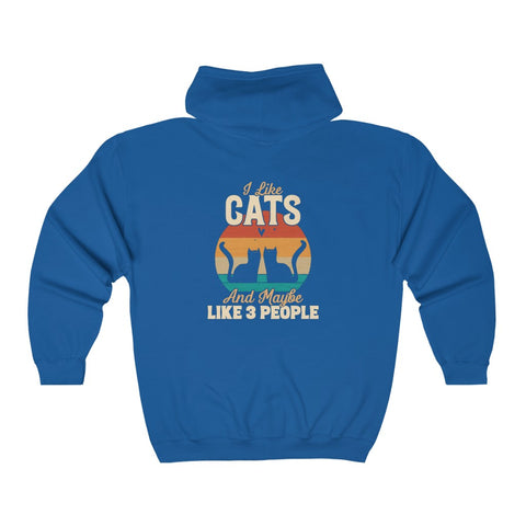 Unisex Heavy Blend™ Full Zip Hooded Sweatshirt - Cats