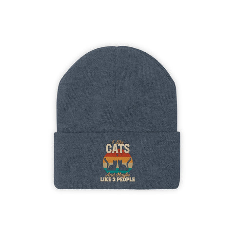 Knit Beanie - Cats