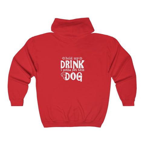Unisex Heavy Blend™ Full Zip Hooded Sweatshirt - Hold My Drink