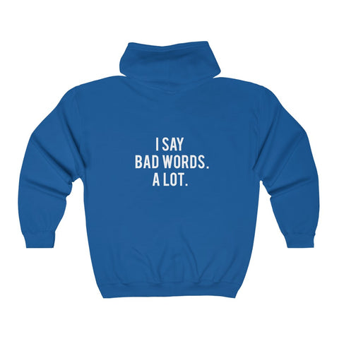 Unisex Heavy Blend™ Full Zip Hooded Sweatshirt - Bad Words