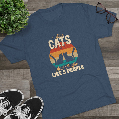 Unisex Tri-Blend Crew Tee - Cats